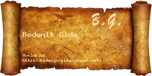 Bedenik Gida névjegykártya